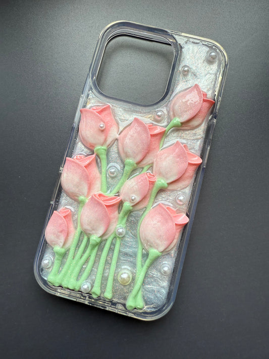 Phone case - Flowers (pink)