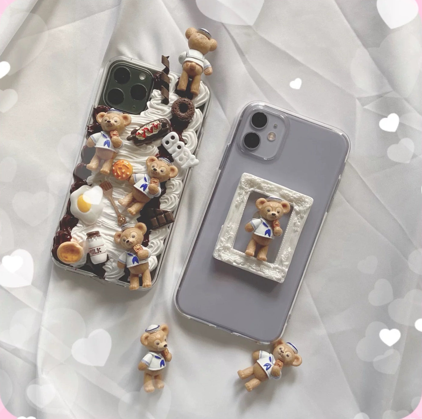 Phone cases with cartoon figures ( Duffy and his friends)